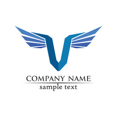  V letters business logo and symbols template