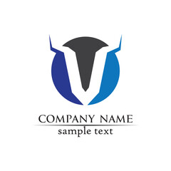  V letters business logo and symbols template