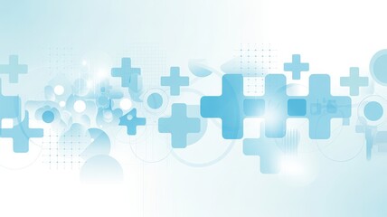 Obraz premium Clean Blue Health Science Abstract Background Pattern