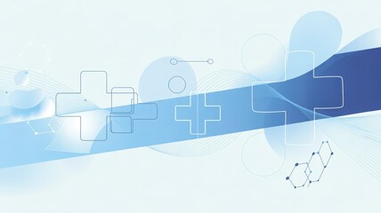 Obraz premium Clean Blue Health Science Abstract Background Pattern