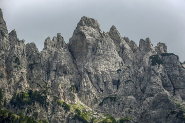 Obraz premium Scenic summer landscape of Valbona Valley National Park. Prokletije or Accursed Mountains in Northern Albania, Europe 