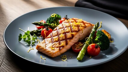 Healthy Gourmet Dishes in Editorial Food Photography Style