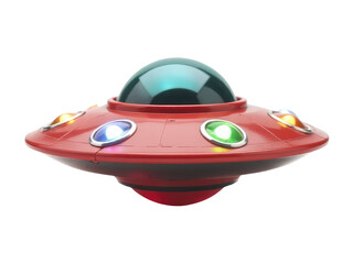 Naklejka premium A small toy flying saucer with buttons and details