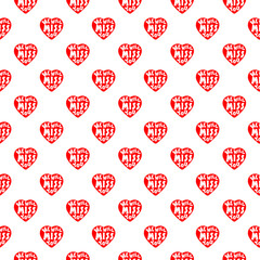 Naklejka premium We will miss you heart seamless pattern isolated on white background
