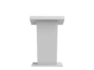 A simple pedestal with a black top surface