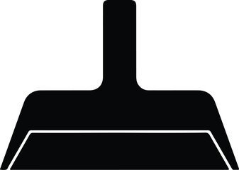 Silhouette of a dustpan for household cleaning chores Vector Illustration