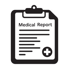 Hospital medical report file vector illustration clean simple line art