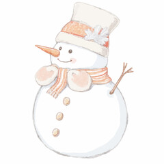 snowman on a white background