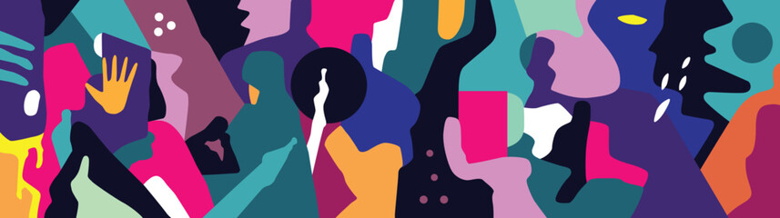  Modern people psychology mental health abstract vector illustration