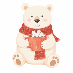 teddy bear with coffee 