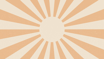 Sunburst Retro Poster Background Design with Grunge Effect and Field for Text.Vector Illustration