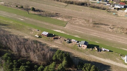 Obraz premium Countryside real estate development in progress