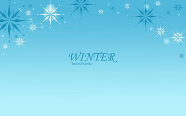Snowflake background design for winter in flat style, Vector snowflake illustration.