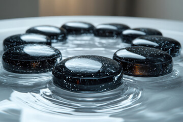 Bubble-filled water in a bowl.