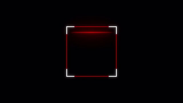 Scanning Code Icon Animation, QR Code and Barcode Scanner Concept, Biometric Security Interface with Transparent Background in 4K.