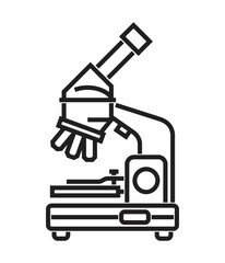Microscope Icon, in Bold Line