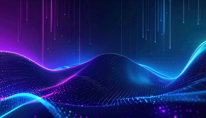 Background Abstract digital data wave motion background