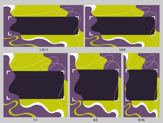 Abstract banner templates - copy space and vibrant colors