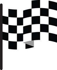 Racing flag checkered flag or start and finish flag vector illustration