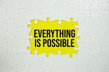 Jigsaw puzzle with a missing piece with 