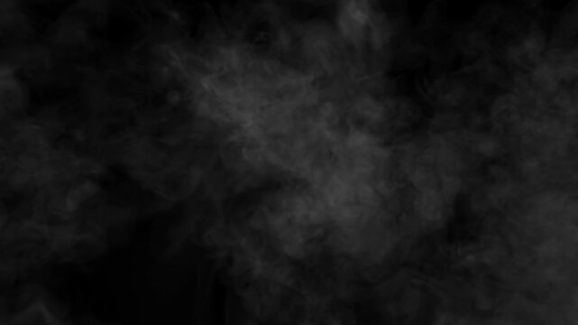 Thick Smoke Curtain Dissipating. Realistic Fog Wall Vanishing with Alpha Channel on Transparent Background (4K UHD).