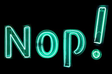 Nop! neon lignts
