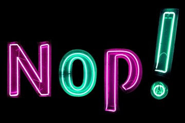 Nop! neon lights