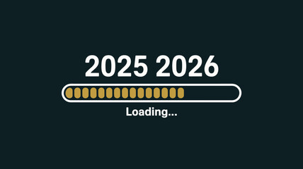 Loading Bar with Years 2025 and 2026 for Future Planning