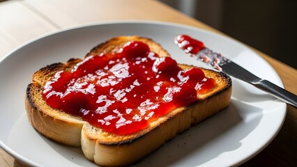 Jam on toast.