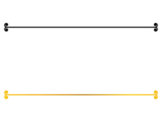 Classic divider line with curled ends &ndash; A clean classic divider line designed for books, documents, and professional print or digital layouts