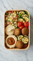 Delicious Middle Eastern Meal Prep Box with Fresh Ingredients