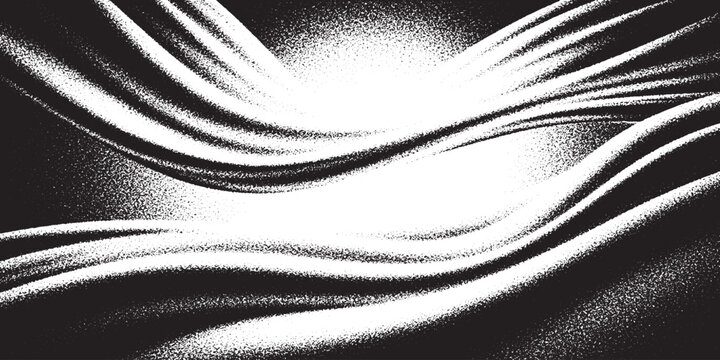 Abstract flowing lines with grainy texture and light effects.