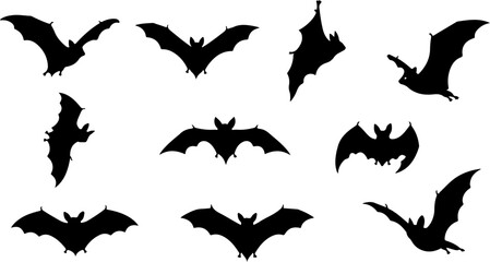Flying Bat Silhouettes Collection