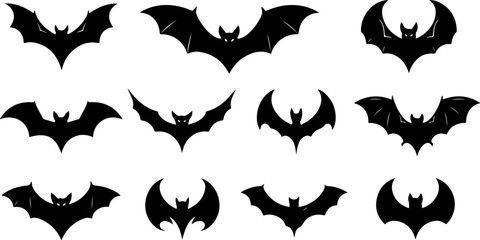 Flying Bat Silhouettes Collection