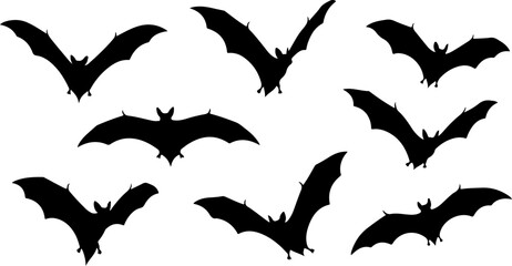 Flying Bat Silhouettes Collection