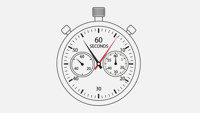 Minimalist Analog Stopwatch with Chronograph Features for Precision Timing