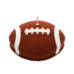 Football Cake with Candle Celebration Party Dessert for Game Day