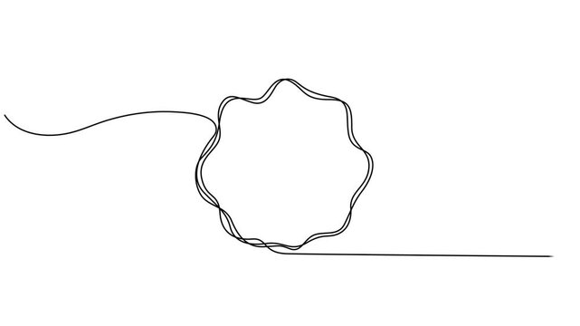 promo labels animation continuous one line drawing, continuous line drawing of super Sale tag emblem or logo design, One continuous line drawing of discount banner. Vector illustration. Linear video.