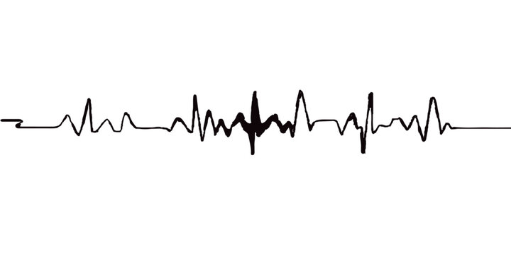 A green medical EKG cardiogram wave forms a healthy heart symbol on an electrocardiogram monitor graph to illustrate a life pulse rate