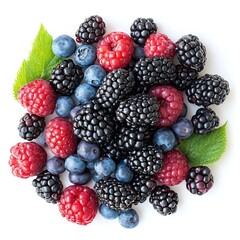 Vibrant Berries Medley on White