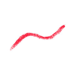 Red Wavy Crayon Line PNG - Textured Hand-Drawn Crimson Zigzag Stroke and Artistic Chalk Underline