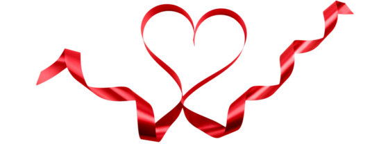red ribbon heart