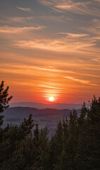 Fototapeta premium sunset in the mountains