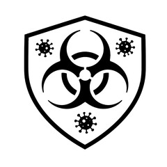 Biohazard protection shield icon