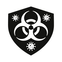 Biohazard protection shield icon