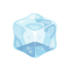 Ice Cube Cold Drink Vector Illustration