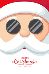 vector illustration of Festive Santa Portrait for Christmas Greeting Cards and New Year Celebrations.