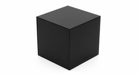 Fototapeta premium Black cube object 3d model