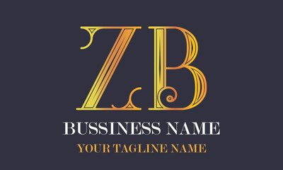 ZB Z zb initial logo | initial based abstract modern minimal creative logo, vector template image. luxury logotype logo, real estate homie logo. typography logo. initials logo