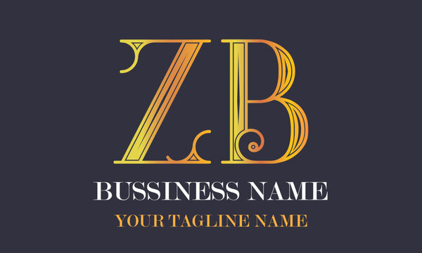 ZB Z zb initial logo | initial based abstract modern minimal creative logo, vector template image. luxury logotype logo, real estate homie logo. typography logo. initials logo